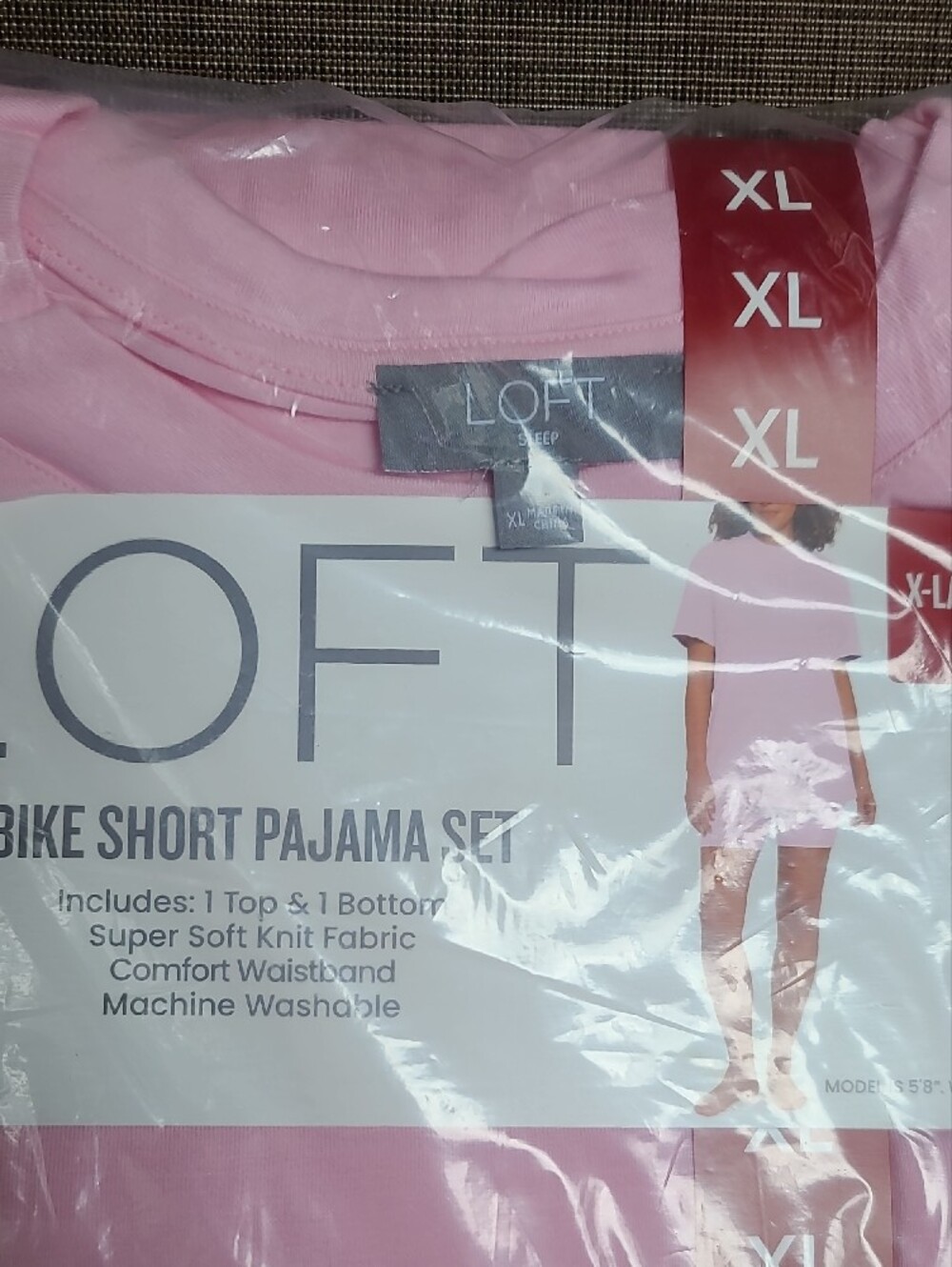 LOFT Light Pink Short Pajama Set - XL - Picture 3 of 3
